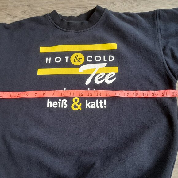 Vintage German Tea Sweatshirt by Snap Sportswear Size Medium 44" Chest Black - Picture 6 of 14